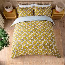 Scion Moon Flights Cotton Set Mustard Duvet Cover Yellow