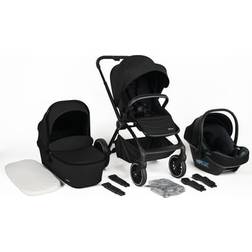 BabyGo Kinderwagen 3in1 Black Black Black Frame