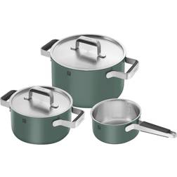 Zwilling Pure Gryde- og Pandesæt 3 Dele Grøn med låg