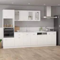 vidaXL Microwave White 60 x 57 x 207 cm Wall Cabinet