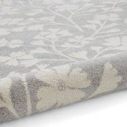 Catherine Lansfield Grace Floral Rug Grey