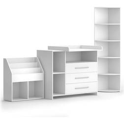 VICCO Set Di Mobili Per Bambini Oskar Bianco 3 Parti