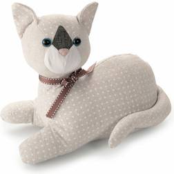 Inofix White Cat Textile Doorstop 28 x 13 x 23 cm