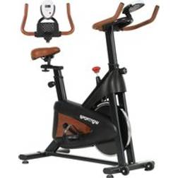 Sportnow Quiet Stationary Exercise Bike with Adjustable Seat