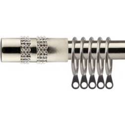 New Edge Blinds Sparkle Extendable Metal Curtain Pole Set 120 cm 210 cm