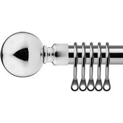 New Edge Blinds 16-19mm Sphere Extendable Metal Curtain Pole Set 120 cm