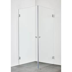 Hafa Brusehjørne Infinity 100 x 100 Krom