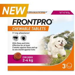 Frontpro Chewable Tablets Flea & Tick Treatment for Small Dog 2-4kg 3pcs