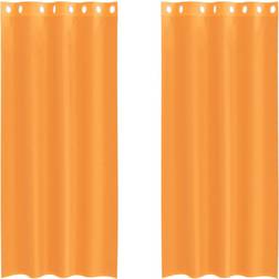vidaXL Voile Gardiner Med Öljetter 140 x 245 cm Set Orange