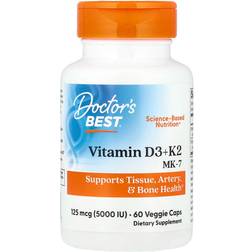 Doctor's Best Vitamin D3 + K2 MK-7 60 st