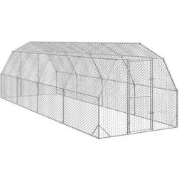 vidaXL Chicken Run Galvanised Steel 2.5x8x2.25 m 180cmx25m
