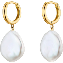 YAMŌKO Hoops Earrings - Gold/Pearl