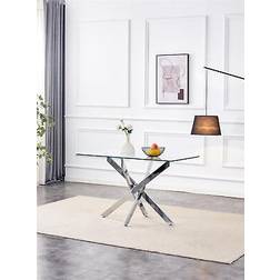 Kosy Koala Glass With Chrome Legs Dining Table