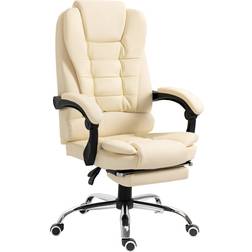 Homcom Executive Recliner Cream Office Chair