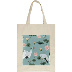 VAPOKF Tote Bag - Japanese Cranes and Lotus