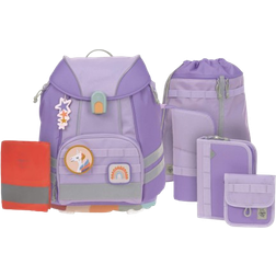 Lässig Flexy Unique School Bag Set 7-piece - Violet