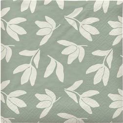 Broste Copenhagen Herbert Pappersservetter 33x33 cm 20-pack Desert Sage-off White