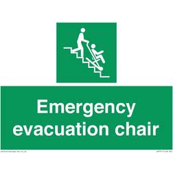 Viking Signs Emergency Evacuation Chair Sign 200x150 mm