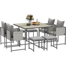 OutSunny 8 Seater Garden One Size Patio Dining Set