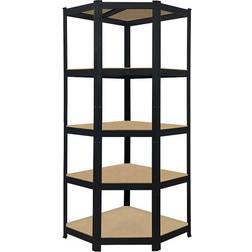 Regalux Corner 5 Level Black Reolsystem 70x180cm
