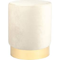 Harbour Housewares Round Cream Foot Stool 36cm