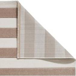 Catherine Lansfield Cove Stripe Natural Rug Brown
