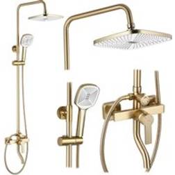 REA Shower Set with Spout Argus Brush Gold