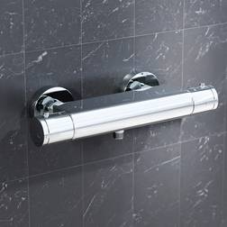 Nes Home Round Chrome Thermostatic Shower Bar Valve
