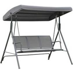 OutSunny 3 Seater Swing Chair Grey