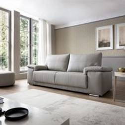 Abakus Direct Kansas Light Grey Sofa 3 Seater
