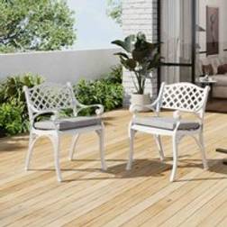 Garden Sanctuary Elegant Aluminum Chairs 2 Pcs