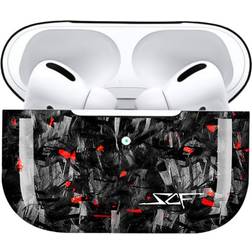 Simply Carbon Fiber Red Flake Real Forged Case