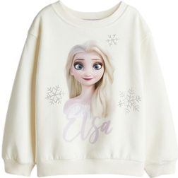 H&M Motif Detail Sweatshirt - Cream/Elsa (1243063013)