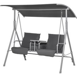 OutSunny Hollywoodschaukel 2-Sitzer mit Baldachin bis 180 kg
