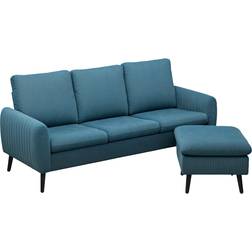 Homcom 3 Seater Corner Couch Settee Sofa