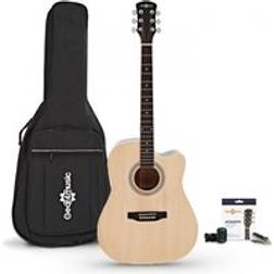 Gear4music Dreadnought Cutaway Electro Acoustic Guitar Pack