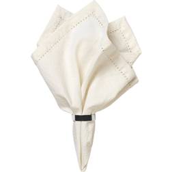 Broste Copenhagen Elin 45x45 cm Off Stofserviet Hvid, Beige (45x45cm)