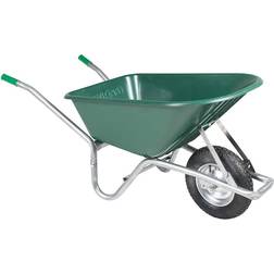 vidaXL Trillebør Grøn 90 L 150 kg Galvaniseret Stål og Plastik