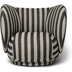 ferm LIVING Rico Swivel Louisiana Sand/Black Loungestol 76.5cm