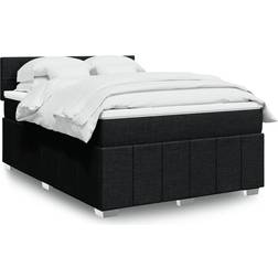 vidaXL Ramsäng Med Madrass Svart 140x200 cm Sängpaket