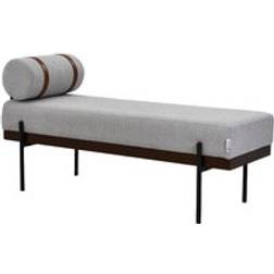 Living and Home Upholstered with a Removable Pillow One Size Settee Bench