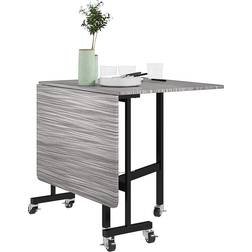 Homcom Mobile Drop Leaf Grey Small Table