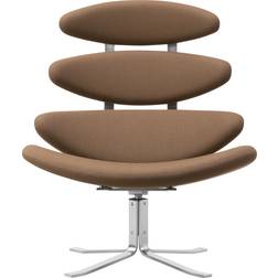 Fredericia Furniture Corona Chair 5000 Brushed Steel W88 x D82 x H97 x 42 cm Loungestol