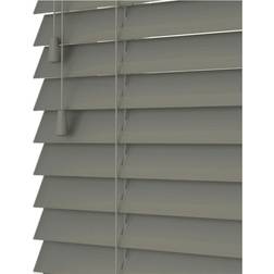 New Edge Blinds Smooth Grey Faux Wood Venetian 70 cm