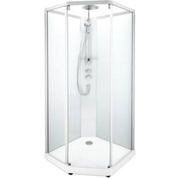 Contura Shower Comfort Pentagonal Duschkabin 80 x 90 x 215 cm Vit