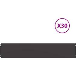 vidaXL Lawn Edgings 30 pcs Black 20x103 cm
