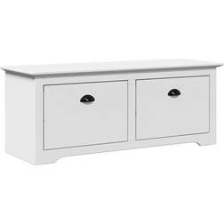 vidaXL Bodo Hallbänk Vit 114 x 40 x 45 cm Förvaringsbänk