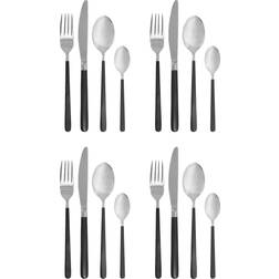 House Doctor Ox 16 Delar Svart/Silver Bestickset 16st