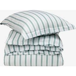 Lexington Striped Cotton Poplin Set 220 x 220 cm Påslakan Vit (220x220cm)