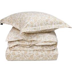 Lexington Flowers Cotton Sateen Påslakanset 150x210 Påslakan Beige, Vit (210x150cm)